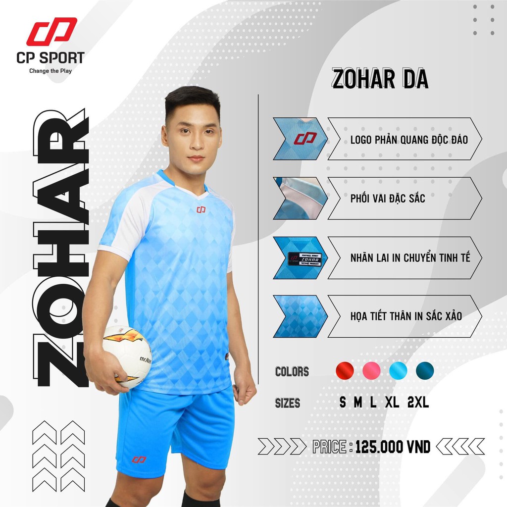 Bộ Trang Phục Bóng Đá CP ZOHAR - Xanh Da - ViKi Sport