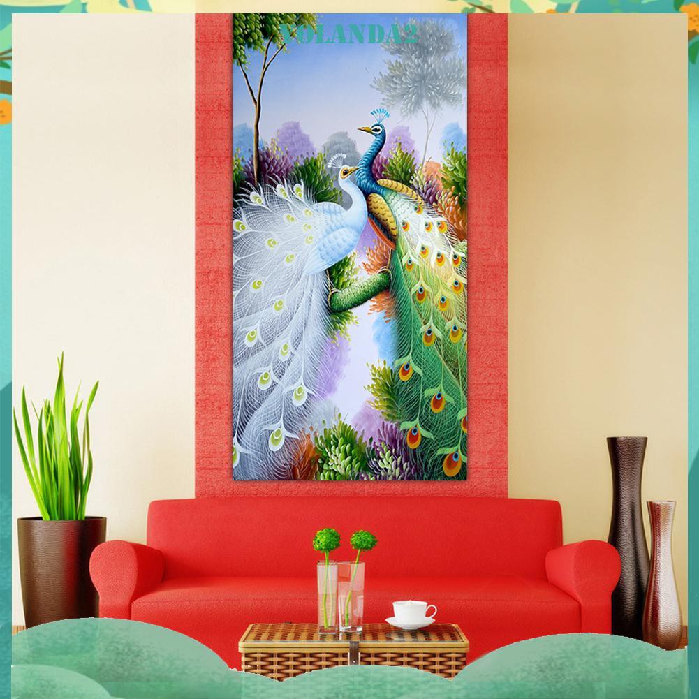 Tranh Thêu Con Công Kim Cương 5d