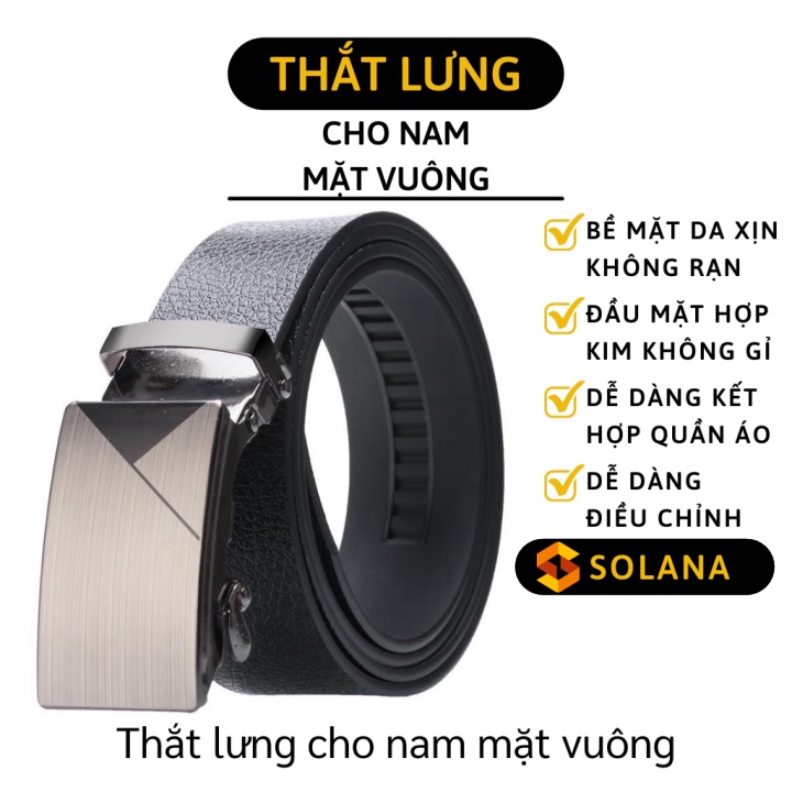 Dây Nịt Nam - Thắt Lưng Nam Mặt Vuông (Nhiều Mẫu) Giả Da Đầy Lịch Lãm 6624