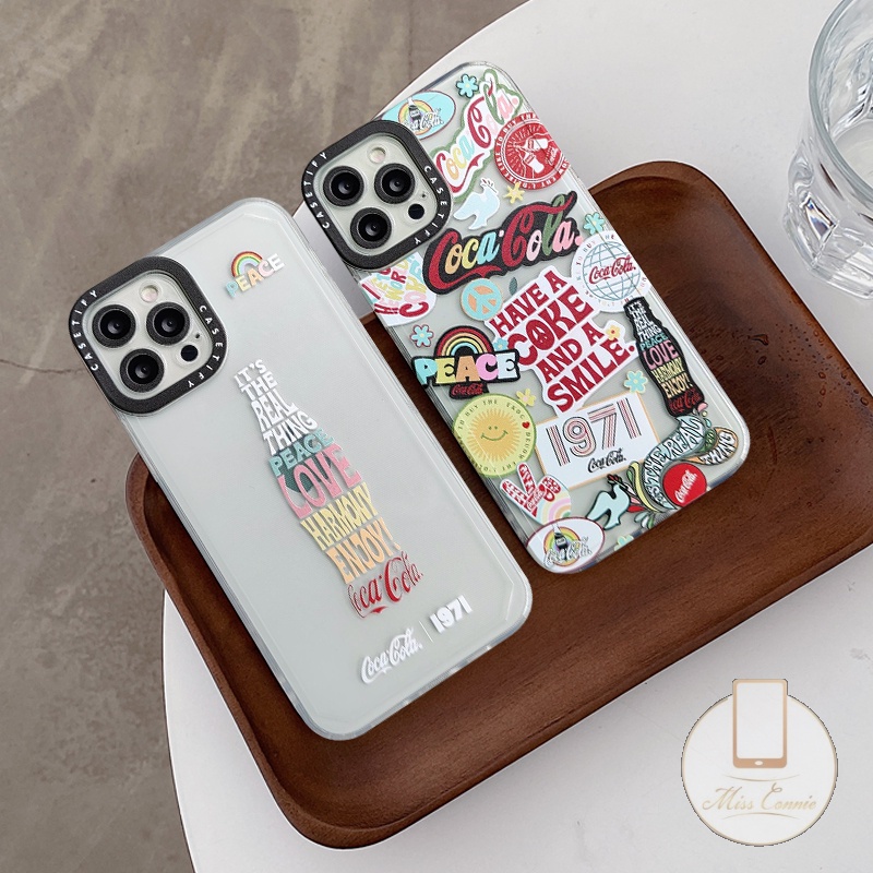 Ốp điện thoại mềm hình Coca Cola trong suốt thích hợp cho iPhone 11 12 13 Pro MAX XR 6 6s 7 8 Plus X XS MAX