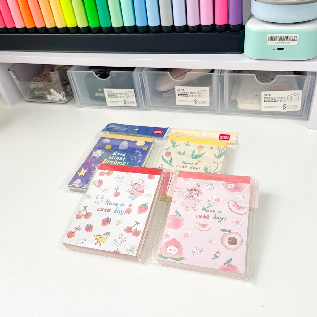 Giấy note ghi chú hình hoa quả Deli - 100 tờ - 21763/21760- Hidari