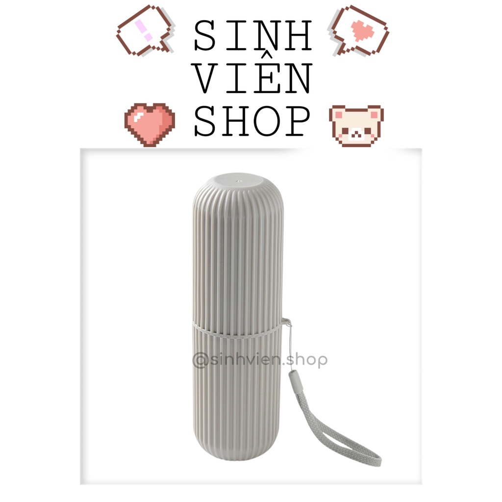 Ống đựng bàn chải và kem đánh răng du lịch tròn