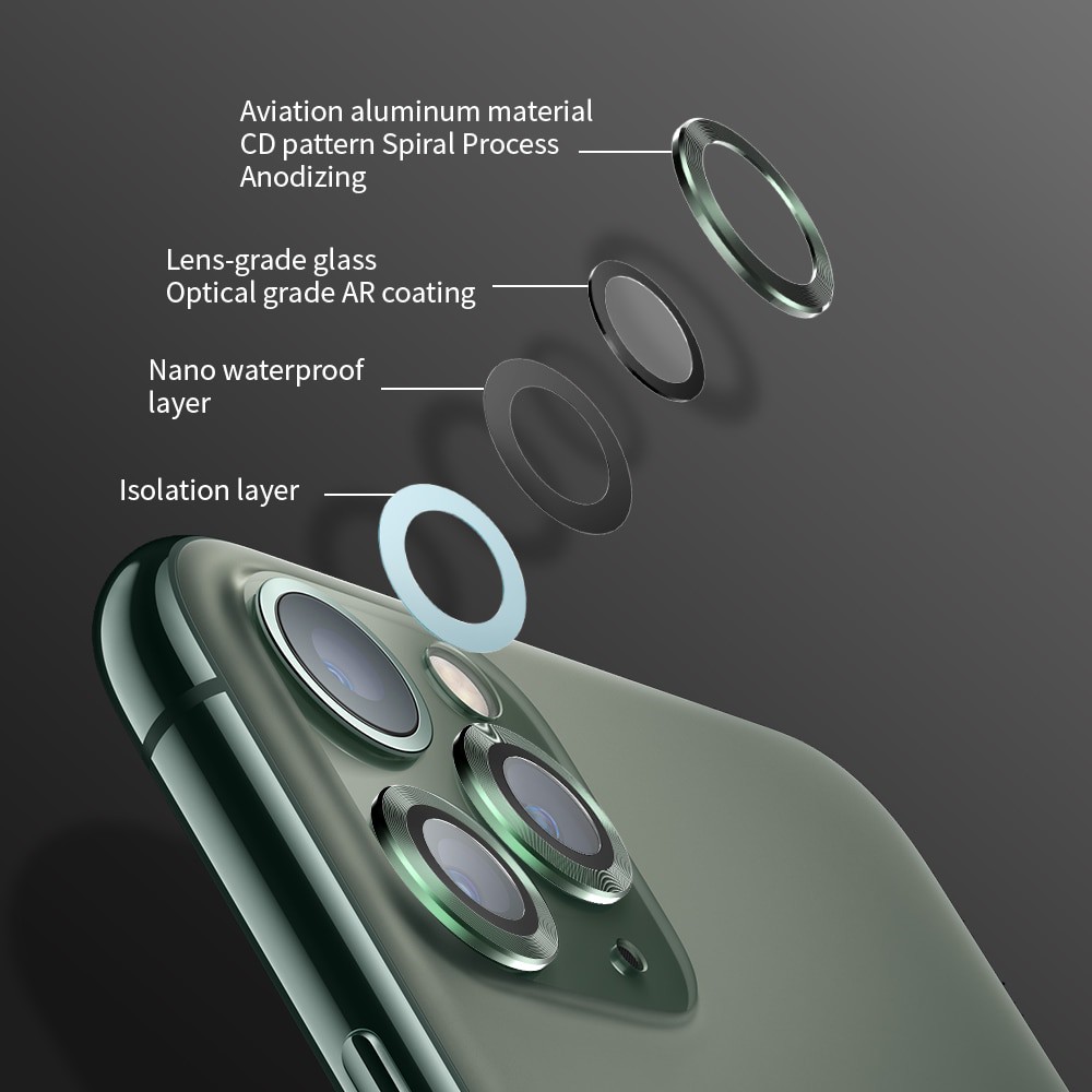 Kính Cường Lực Bảo Vệ camera 2 Trong 1 + Vòng Kim Loại Cho iphone 15 pro max 15 plus Ốp