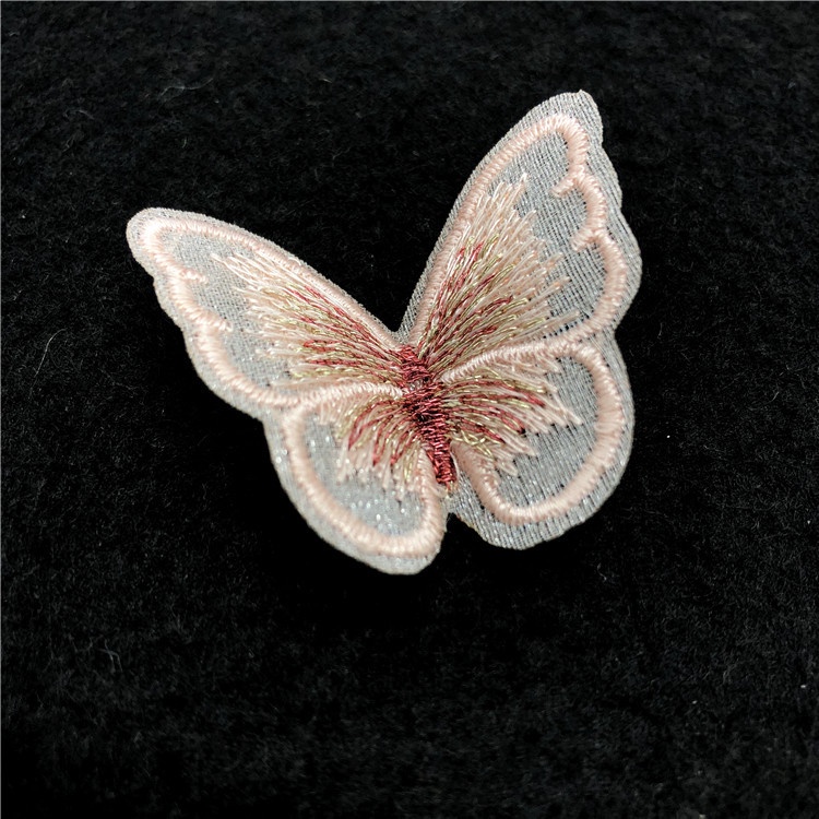 3D sáng tạo ren bướm thêu vải khâu vá sợi thêu vá phụ kiện may mặc