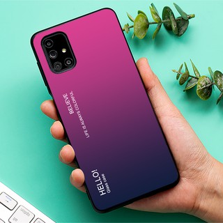 Ốp lưng kính cường lực Samsung Galaxy M21, M31, M51 - Gradient edition