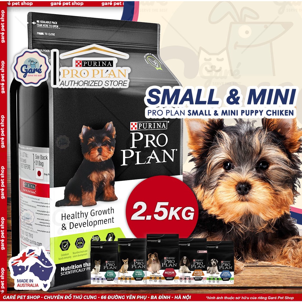 2.5kg - Hạt Purina Pro Plan cho Chó con giống nhỏ hương vị Gà ProPlan Puppy Small &amp; Mini Chicken formula Garé Pet Shop