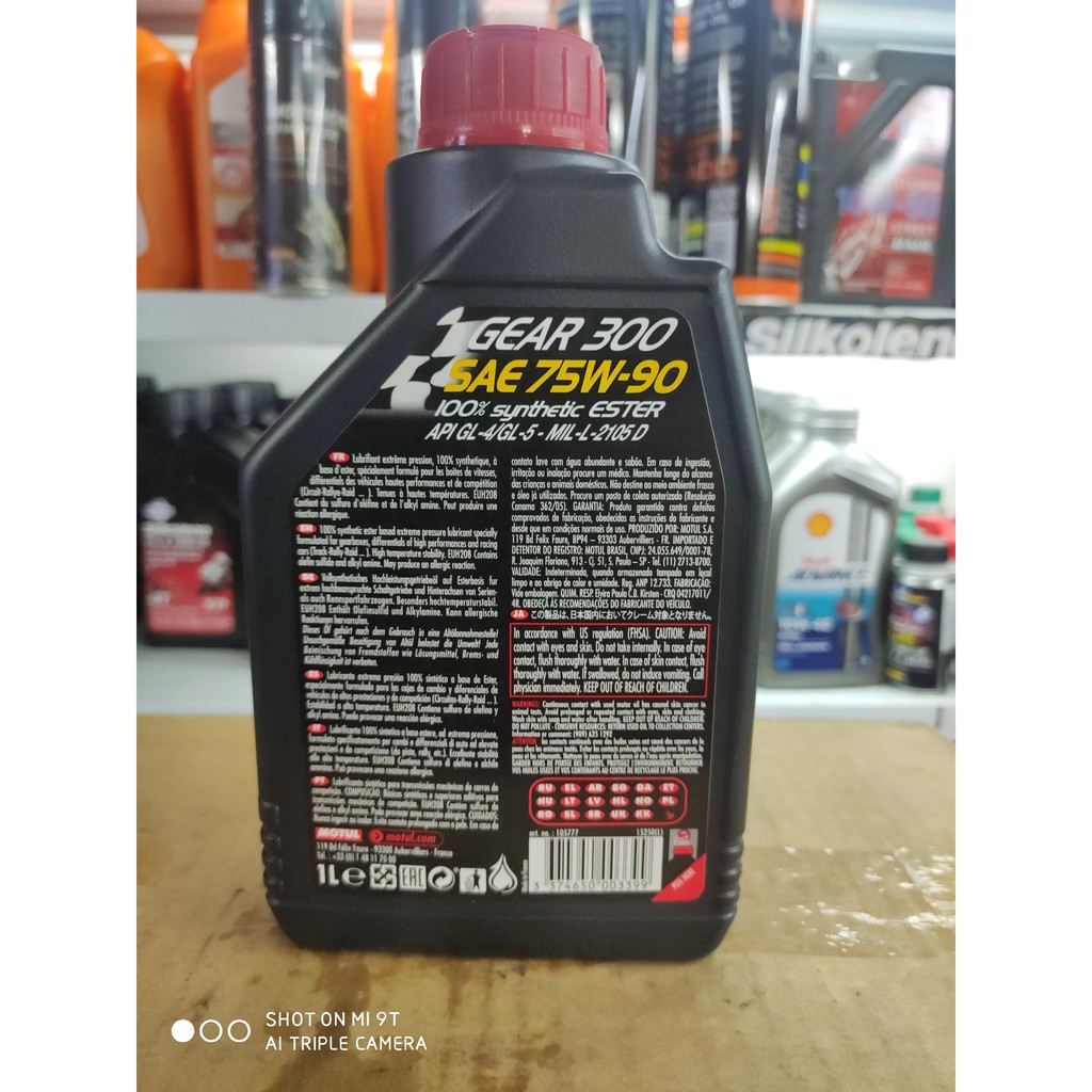 Nhớt Tổng Hợp Hoàn Toàn Motul Gear 300 Ester 75w90