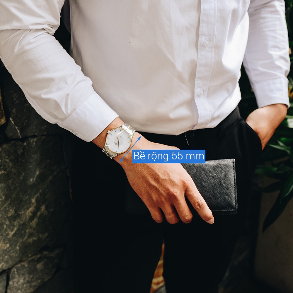 Đồng hồ nam nữ SRWATCH P-Light SL10071.1202PL &amp; SG10071.1202PL Mặt kính sapphire pin