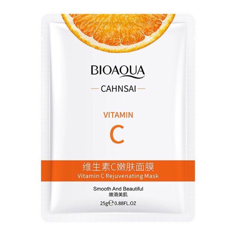 Mặt nạ vitaminC dưỡng sáng da cấp ẩm chiết xuất từ cam Bioaqua