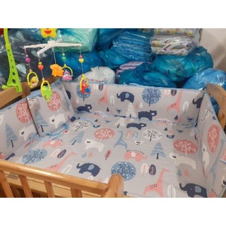 Combo nệm ga và quây 3 mảnh cho kt 110*70. vải cotton hàn