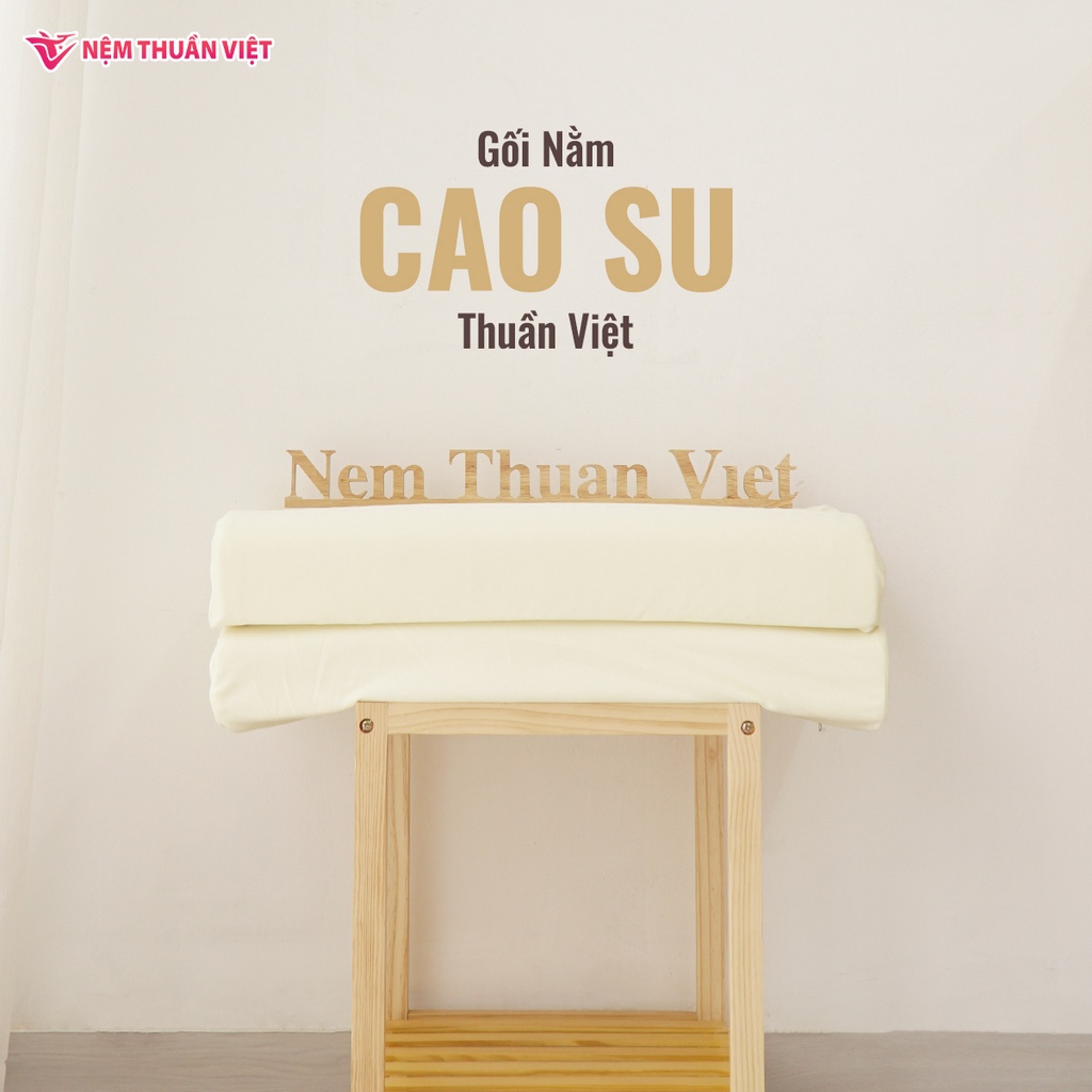 Gối Nằm Cao Su Thuần Việt Lượn Sóng Cao Cấp, 100% Thiên Nhiên, Kháng Khuẩn, Chống Đau Mỏi Vai Gáy