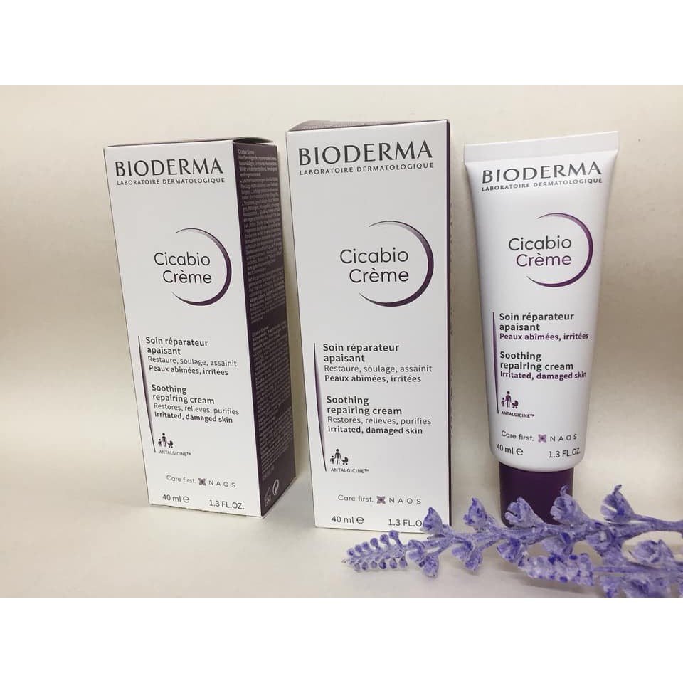 Kem dưỡng Bioderma Cicabio Crème (màu tím) phục hồi da 40ml