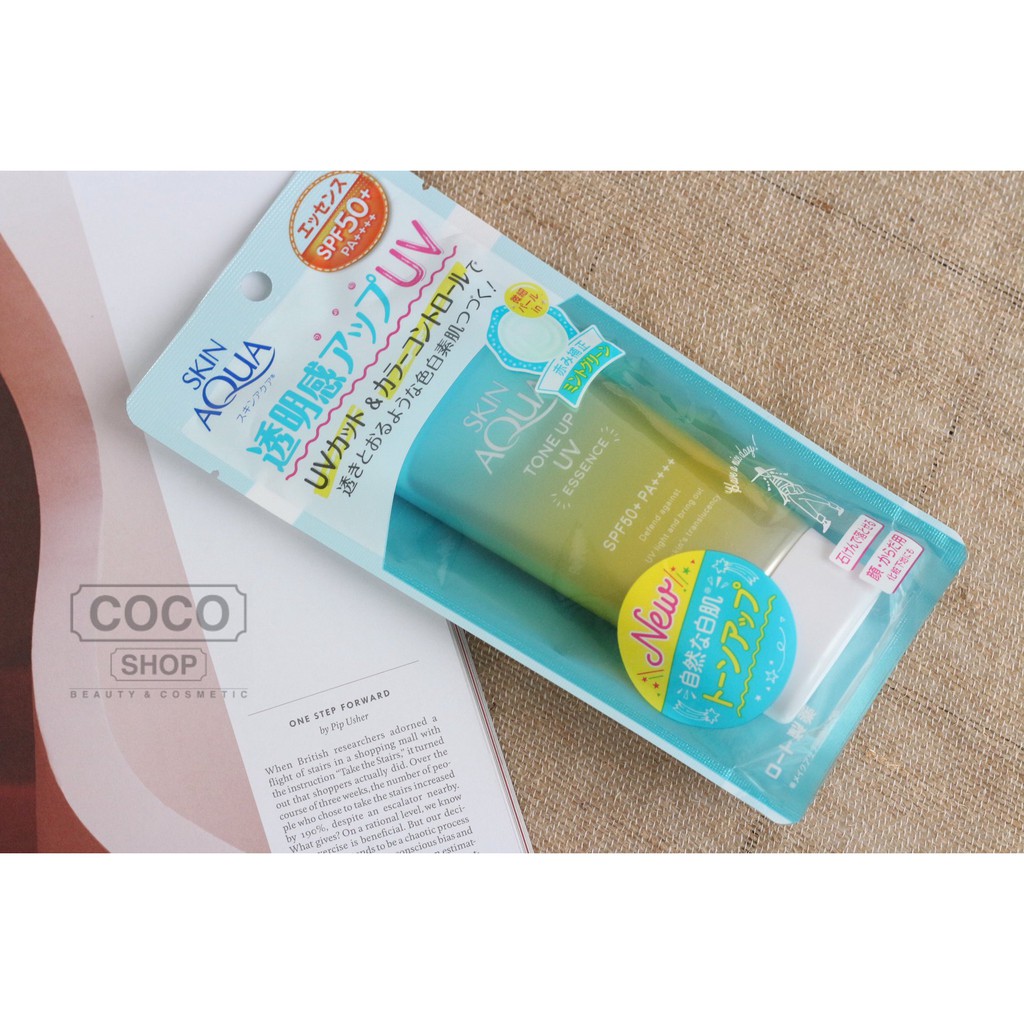 Kem chống nắng Skin Aqua Mint Green-[Coco Shop]