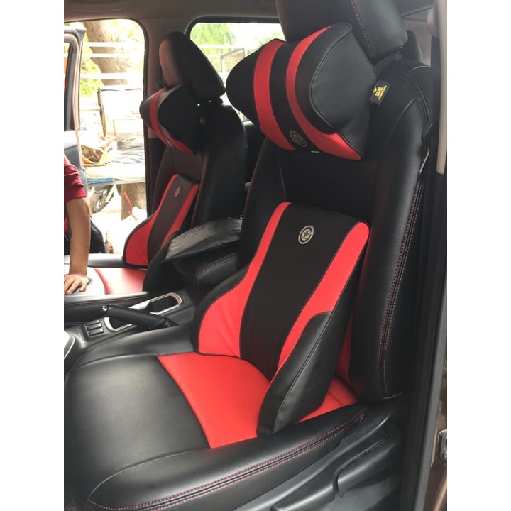 Bộ Gối Tựa Đầu Tựa Lưng Cao Su Non Vỏ Da Vỏ Vải Cao Cấp Dùng Cho Ô Tô Xe Hơi (01 Gối + 01 Tựa lưng)