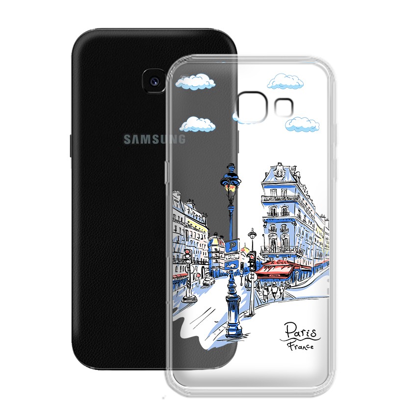 [FREESHIP ĐƠN 50K] Ốp lưng Samsung Galaxy A5 2017 / A520 in nổi họa tiết phong cảnh Paris - 01023 Silicone Dẻo