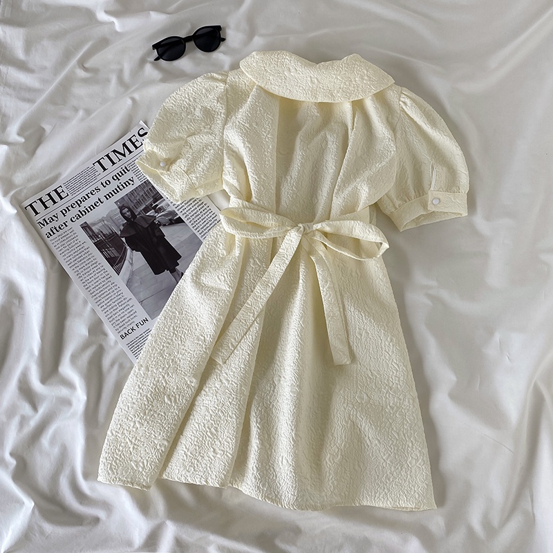 SẴN HÀNG - Váy babydoll tay bồng tiểu thư -Tikbook Store