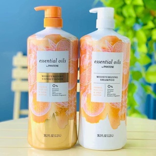 Bộ dầu gội và dầu xả Pantene Essential oil 1,13lit của Mỹ