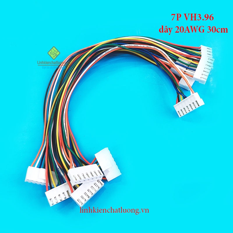 Combo 5 dây bus 7P VH3.96 dây 20AWG 2 đầu cắm dài 30cm