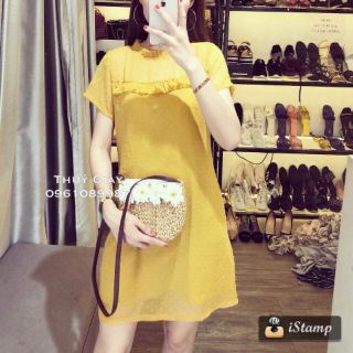 Váy voan hoa nhí nổi (kèm hình khách mặc)