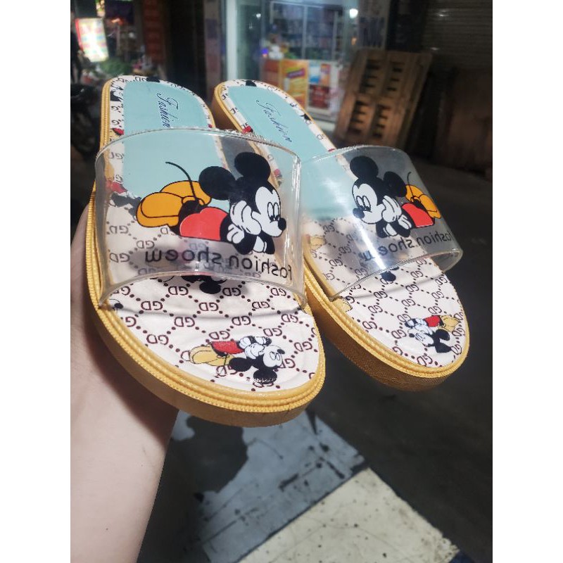 [Free ship] Dép quai Ngang thời trang Mickey size từ 36 - 40