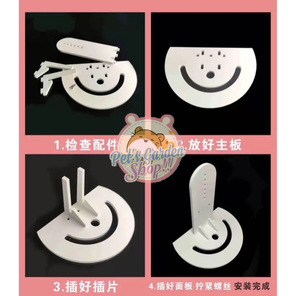 Đế wheel (màu trắng) gỗ lắp ráp cho hamster