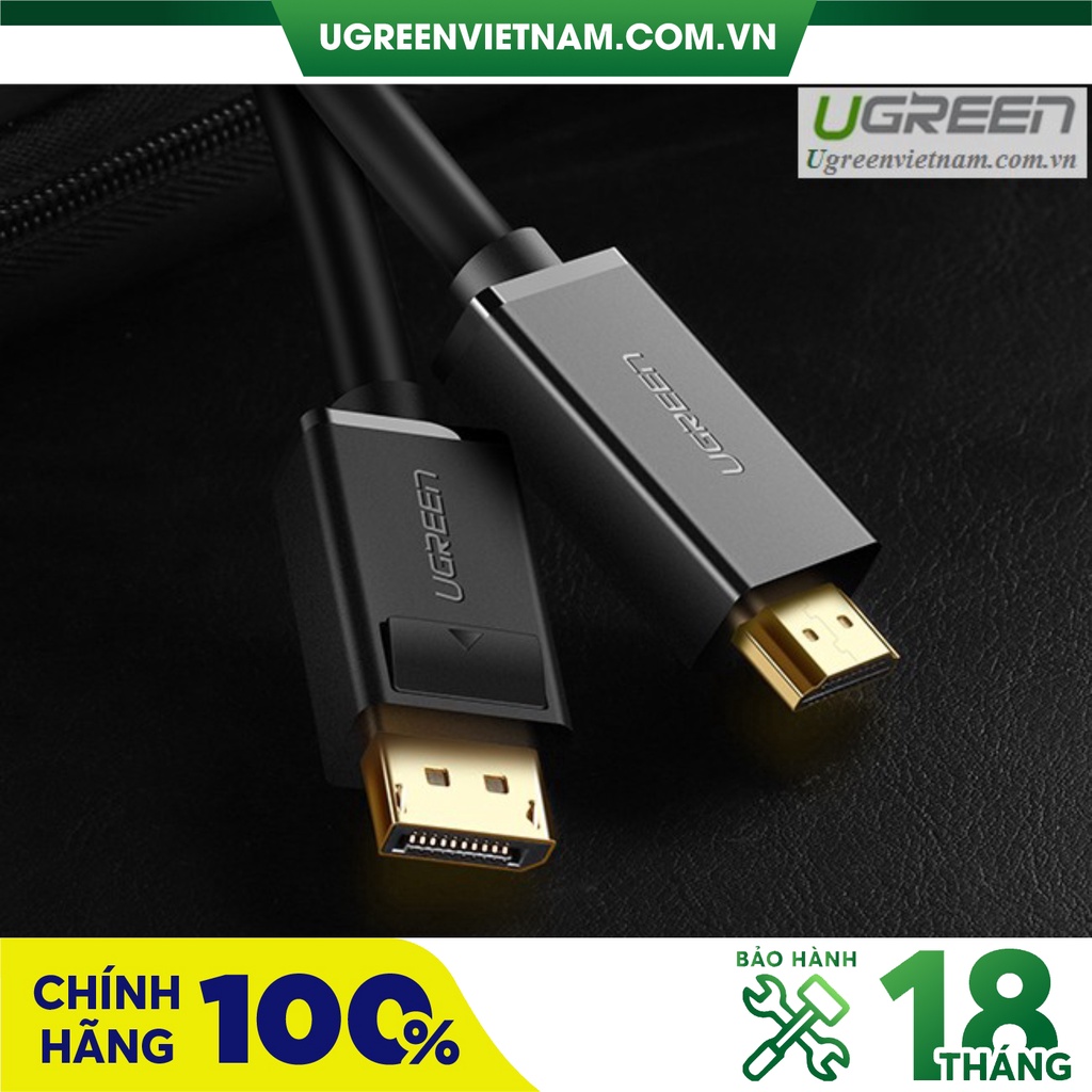 Cáp Displayport to HDMI 1,5M Ugreen 10239 Chính hãng, Cao cấp