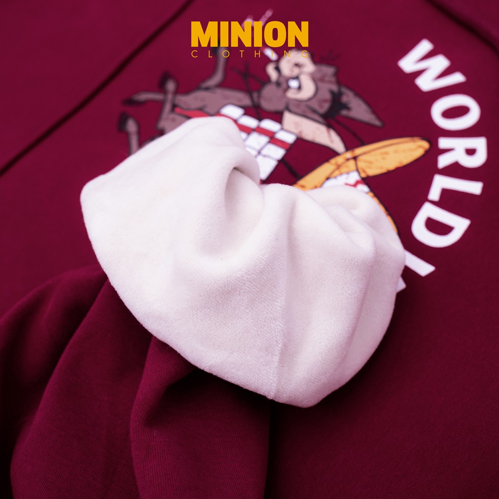 Áo hoodie Minion Clothing nỉ lót bông form rộng, dáng Unisex Ulzzang Streetwear A2918