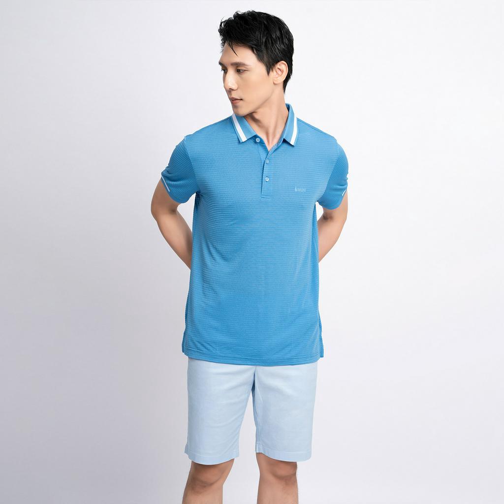 Quần Short Nam Cotton Cao Cấp 1017 Dáng Slim Màu Light Steel Blue - Sooc Nam Vulcano