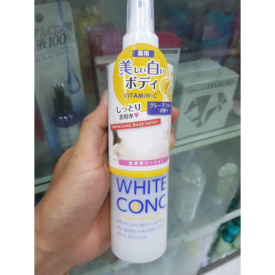 Lotion xịt dưỡng trắng da White Conc Vitamin C 150ml Nhật Bản