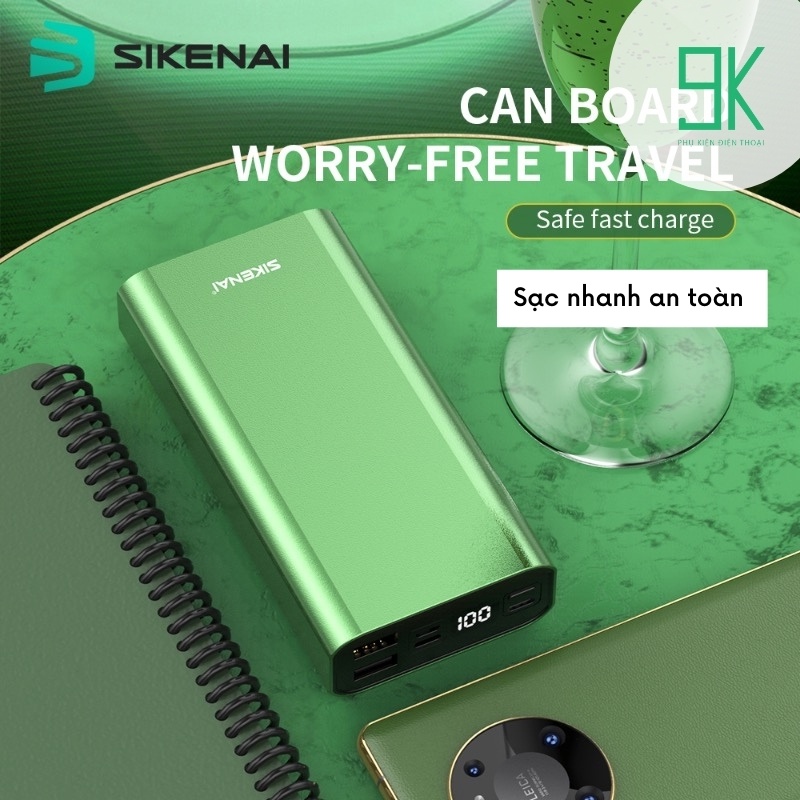 Sạc dự phòng 20000 mAh chính hãng SIKENAI TB-20, bảo hành 12 tháng