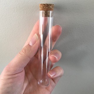 🔥🔥HÀNG CÓ SẴN💥 Ống Nghiệm Bằng Nhựa Trong Suốt Có Nút Bần Đáy Bầu Đựng Mẫu Trà, Cà Phê, Bột, Quà Handmade💥 000017