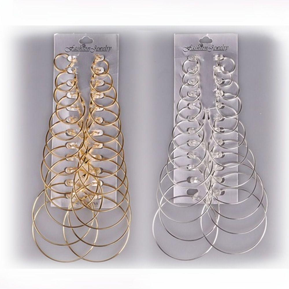 Bộ Khuyên Tai Vòng Lủng Lẳng Phong Cách Rock Đơn Giản