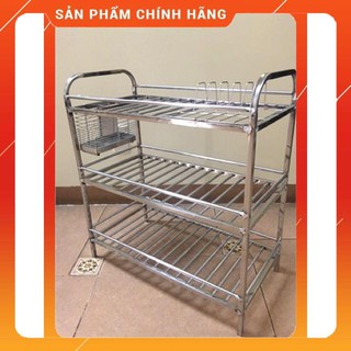 ♥️ [Hoả tôc] Kệ úp bát đĩa inox 3 tầng dài 60 cm Sài Gòn