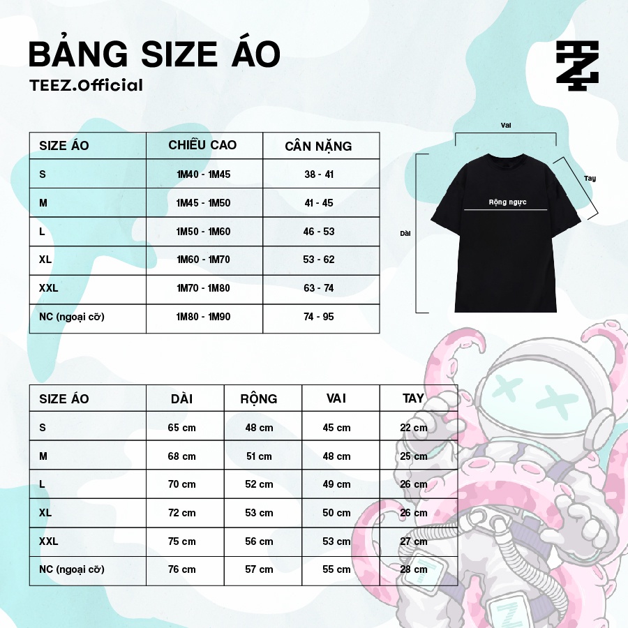 Áo Thun Unisex Nam Nữ TEEZ - DK06 Form Rộng Tay Lỡ Freesize
