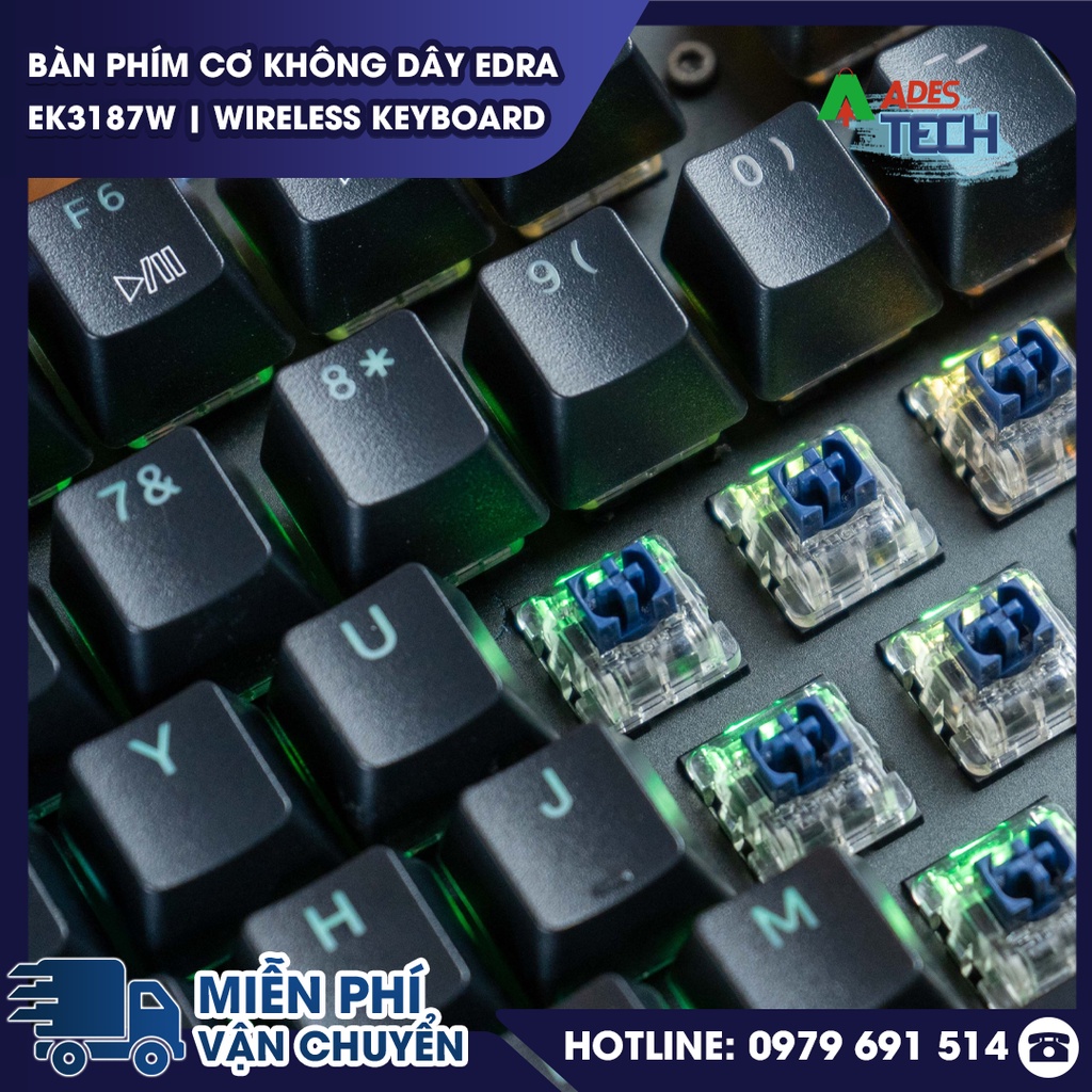 Bàn phím quang cơ Gaming EDRA EK308 RGB Plus - Bảo hành 24 tháng