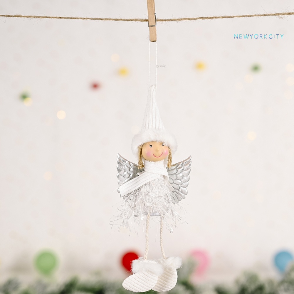 Thú Nhồi Bông Hình Thiên Thần Dễ Thương Trang Trí Cây Thông Noel