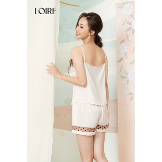 Bộ Đồ Ngủ Lụa Phối Nơ Lưới Điệu Đà Loirechic BDN32