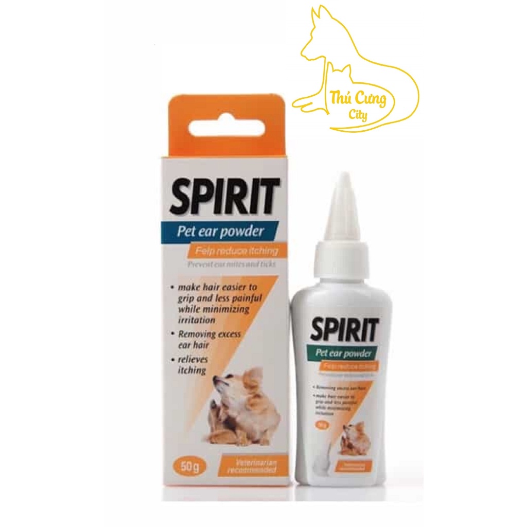 [ phụ kiện ] Bột nhổ lông tai cho chó mèo spirit 50g