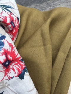 Vải Linen tưng premium màu rêu đất.