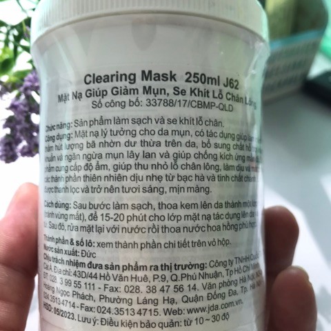 Mask Đất Sét Ngừa Mụn, Se Khít Lỗ Chân Lông CLEANING MASK 250ML