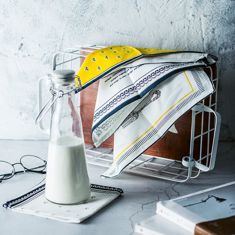 Khăn trải bàn 100% cotton với 4 họa tiết độc đáo đa năng 30x32cm