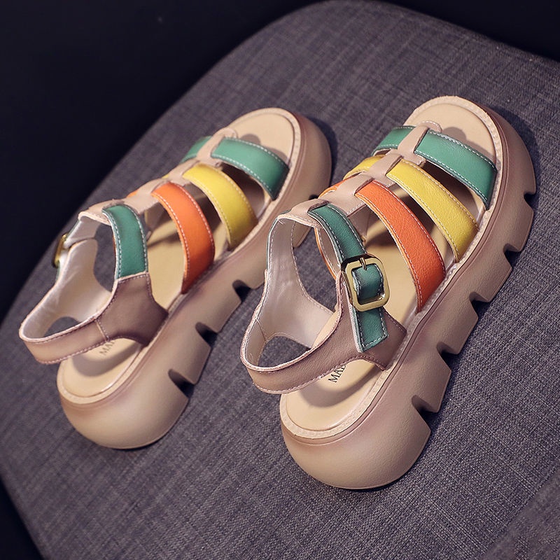 Giày Sandal Đế Dày Tăng Chiều Cao Thời Trang Mùa Hè Cho Nữ