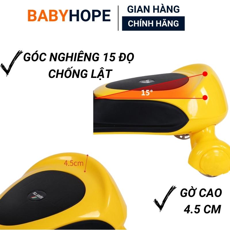 Xe lắc cho bé có nhạc Babyhope, bánh phát sáng mẫu 2021