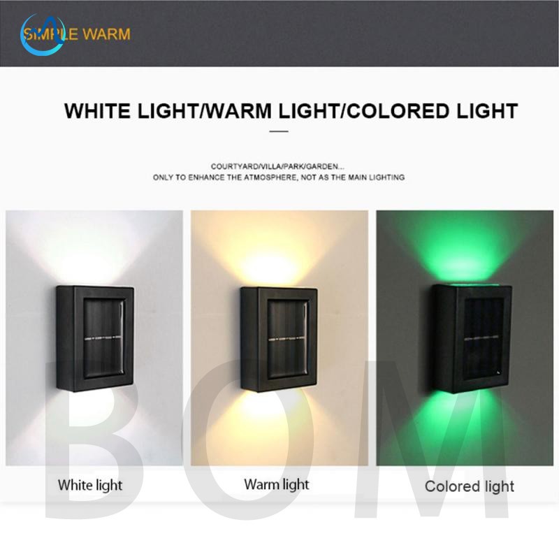 Đèn Tường điều Khiển Bằng Năng Lượng Mặt Trời Tự động Bật / Vườn Không Thấm Nước Chiếu Sáng Ngoài Trời ánh Sáng Trang Trí Nhà để Xe
