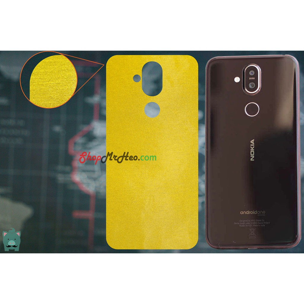 Skin Dán Mặt Sau Lưng Vân Nhôm Nokia 8.1 - Nokia X7 - Nhiều màu