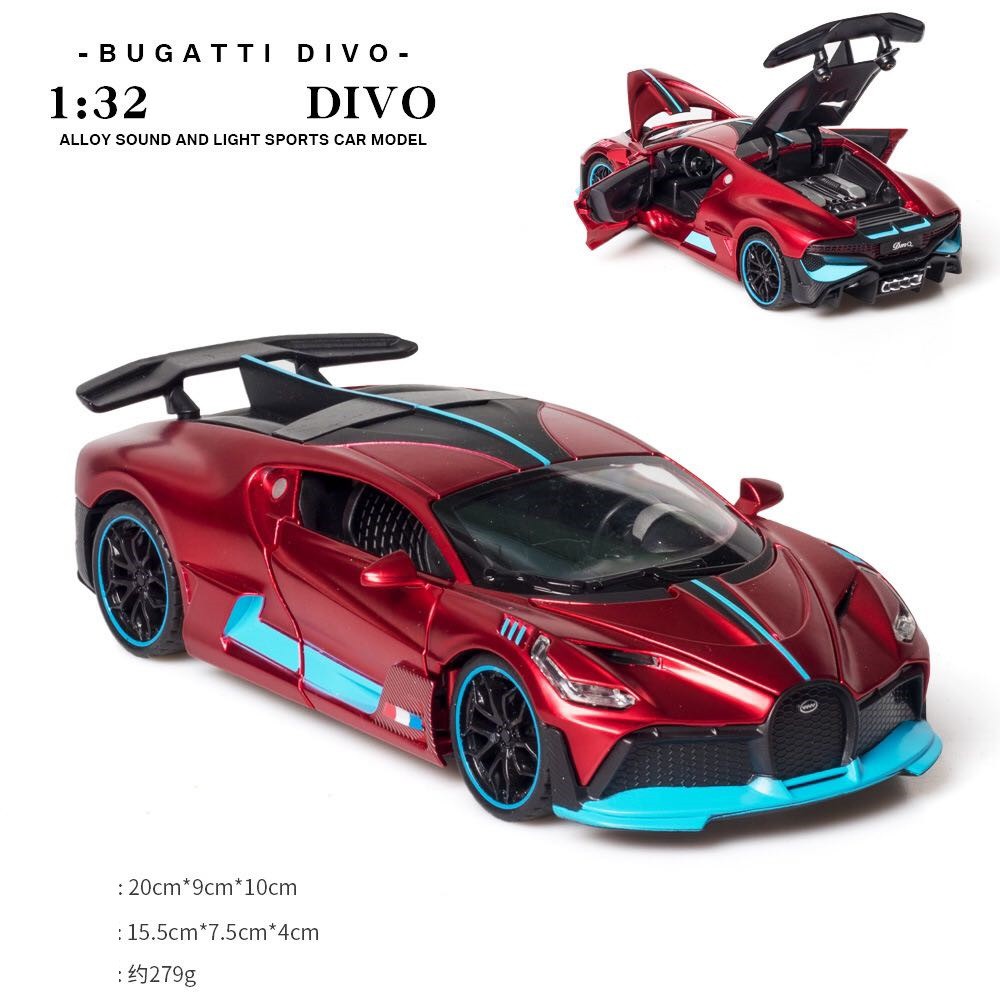 XE MÔ HÌNH KIM LOẠI BUGATTI DIVO TỈ LỆ 1:32