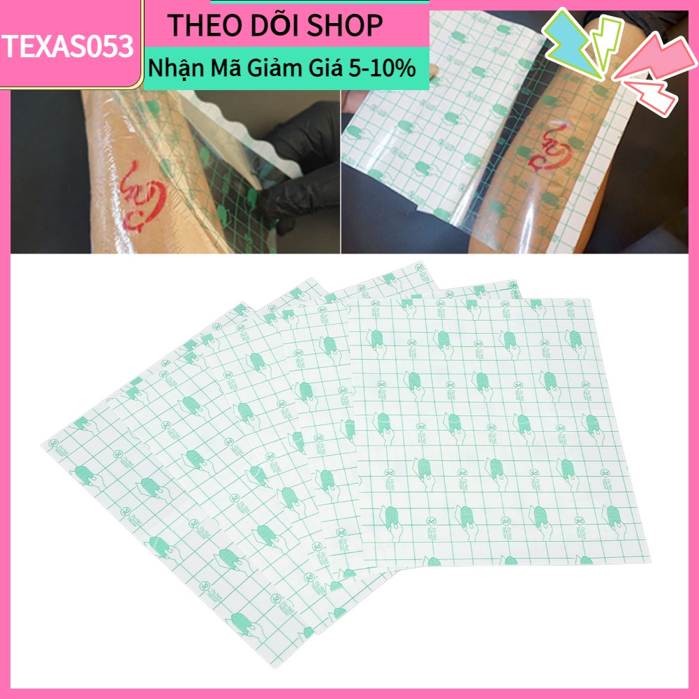 Hàng HOT 5pcs Miếng dán bảo vệ hình xăm chống thấm nước chất lượng cao Băng Keo Chăm Sóc Sau Khi Hình Xăm Chuyên Nghiệp Cho Nam Nữ【Texas053】