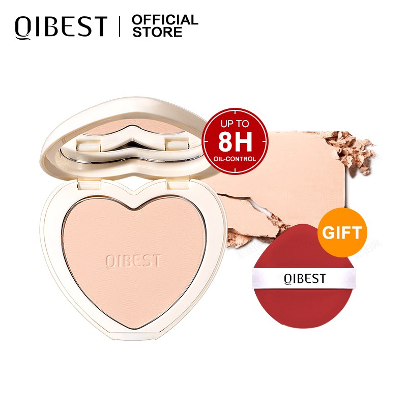 Phấn Phủ Dạng Nén QIBEST Che Lỗ Chân Lông Kiểm Soát Dầu Chống Nước 51g