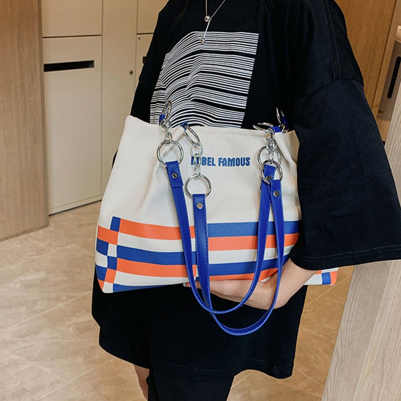 Túi Xách Đeo Vai Vải Bạt Ngăn Chứa Rộng Thời Trang Nữ