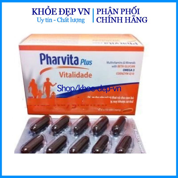 PHARVITA PLUS bổ sung Vitamin, Khoáng chất cần thiết cho cơ thể - Hộp 60v | Thế Giới Skin Care